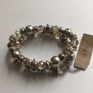 Ruby Rd. Stretch double bead bracelet.